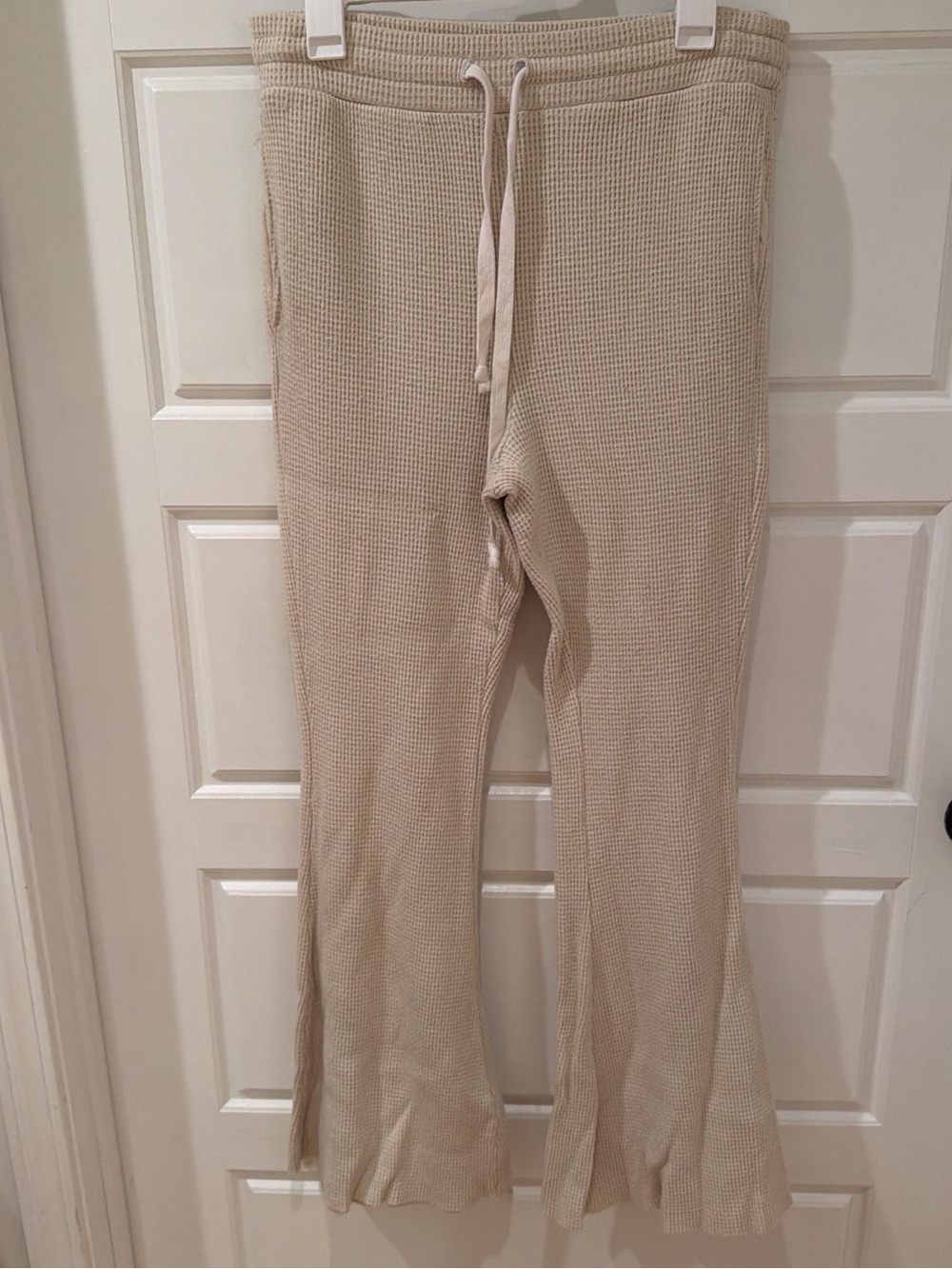 American Eagle Outfitters Beige Waffle Knit Track Pants